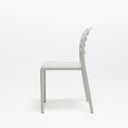 Silla Costa Bistrot en blanco, vista lateral – Nardi