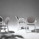 Sillas Erica en blanco y tortora – Nardi