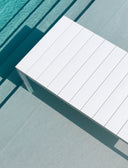 Mesa Rio 140 extensible en blanco, detalle de la esquina – Nardi