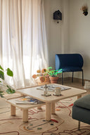Set de 2 mesas de centro nido NEST de 80 y 65 cm, en madera natural – Teulat
