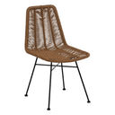 Silla Creta natural en PE y acero para interior y exterior