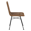 Silla Creta natural en PE y acero para interior y exterior
