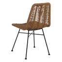 Silla Creta natural en PE y acero para interior y exterior