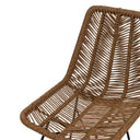 Silla Creta natural en PE y acero para interior y exterior