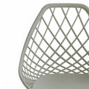 Silla JOSIE, en menta, detalle del respaldo calado