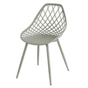 Silla JOSIE, en menta, vista en perspectiva