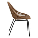 Silla MALTA natural en PE y acero para interior y exterior