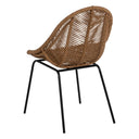 Silla MALTA natural en PE y acero para interior y exterior