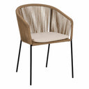 Silla ANDROS natural en PE y acero para interior y exterior
