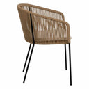 Silla ANDROS natural en PE y acero para interior y exterior