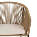 Silla ANDROS natural en PE y acero para interior y exterior