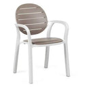 Silla Palma, en blanco y tortora – Nardi