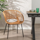 Silla Sardinia natural en PE y acero para interior y exterior