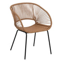 Silla Sardinia natural en PE y acero para interior y exterior