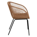 Silla Sardinia natural en PE y acero para interior y exterior