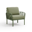 Sillón KOMODO, en agave con cojines giungla Sunbrella – Nardi