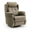 Sillón relax HYDRA con opción giratoria, en beige, vista de frente cerrado