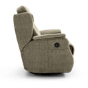 Sillón relax HYDRA con opción giratoria, en beige, vista lateral cerrado