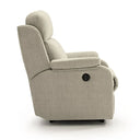 Sillón relax elevador JUPITER de respaldo alto, en beige, vista lateral cerrado