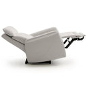 Sillón relax motorizado SIRO con posición cardio, en gris claro, abierto en posición relax