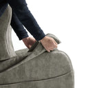 Detalle del sillón relax manual ALIX: la funda se quita para lavar