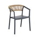 Taburete-silla CAPRI desmontable en polipropileno y cuerda