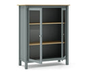 Vitrina MUSGO de 90 cm con 2 puertas de cristal, en verde kaki