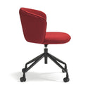 Silla de escritorio ADD con ruedas, sin reposabrazos, en caldera, vista lateral – Teulat