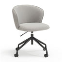 Silla de escritorio ADD con ruedas, sin reposabrazos, en gris claro, vista en tres cuartos – Teulat