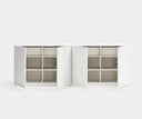 Aparador DORIC de 198 cm con 4 puertas y 4 cajones, en blanco – Teulat