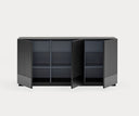Aparador DORIC de 148 cm con 3 puertas y 3 cajones, en negro – Teulat