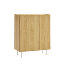 Mueble auxiliar alto ARISTA de 95 cm con 3 puertas, en roble – Teulat