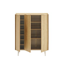 Mueble auxiliar alto ARISTA de 95 cm con 3 puertas, en roble – Teulat