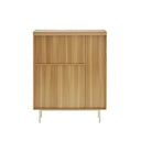 Mueble auxiliar alto ARISTA de 95 cm con 3 puertas, en roble – Teulat