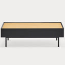 Mesa de centro ARISTA de 110 cm con 2 cajones, en negro – Teulat