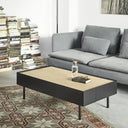 Mesa de centro ARISTA de 110 cm con 2 cajones, en negro – Teulat