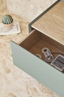 Mueble TV ARISTA de 180 cm con 1 puerta y 2 cajones, en verde – Teulat