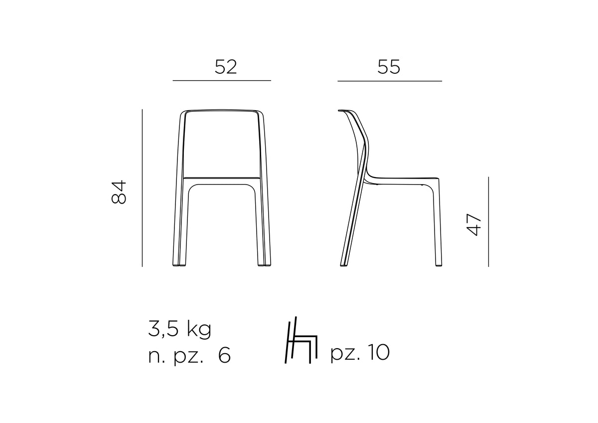 Croquis de medidas de Silla BIT
