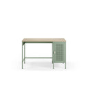 Escritorio SAYLA de 120 cm con 1 puerta, en verde menta, vista de frente