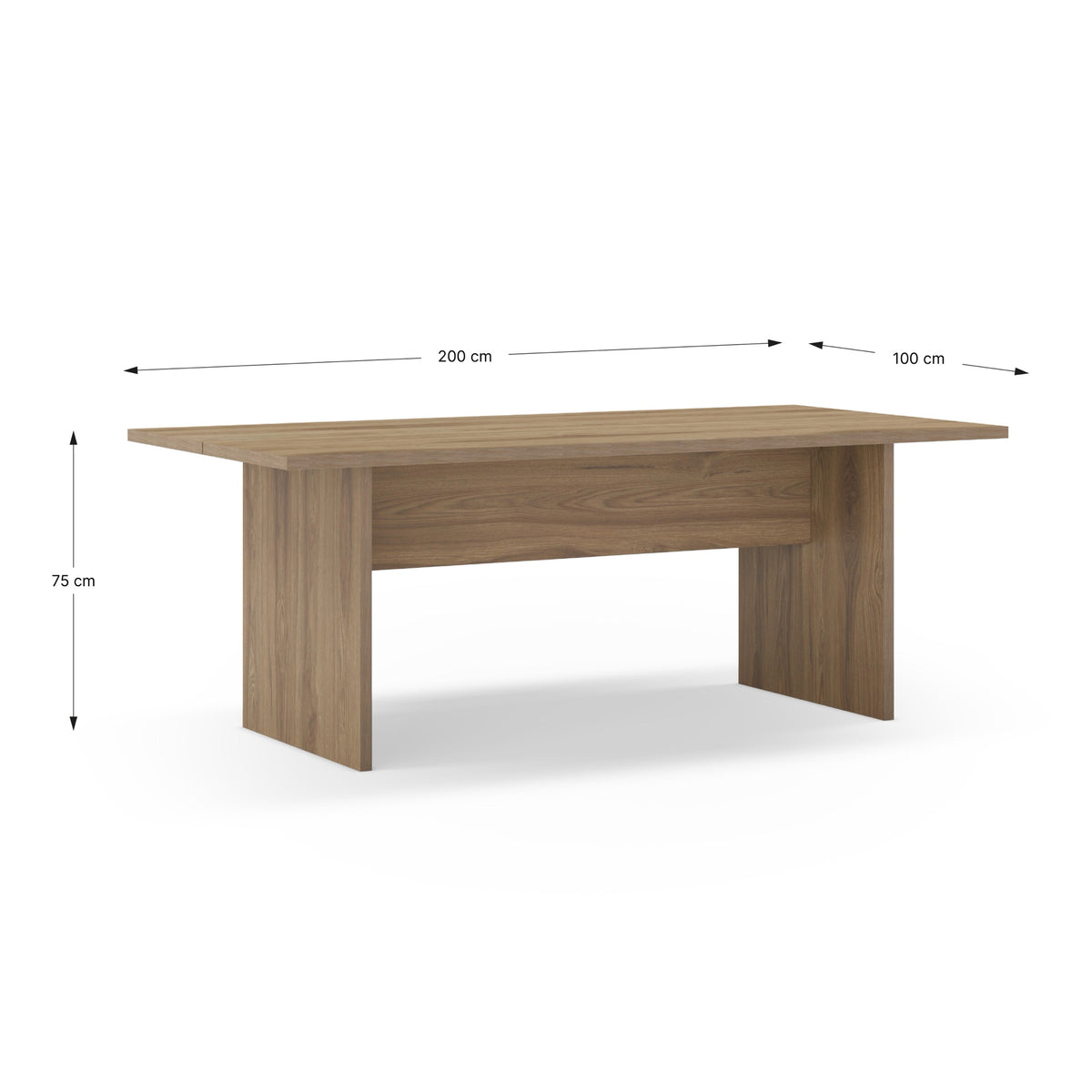 Croquis de medidas de Mesa de Comedor LOANA 200 cm
