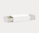 Mesa de centro DORIC de 110 cm con 2 cajones, en blanco – Teulat