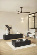 Mesa de centro DORIC de 110 cm con 2 cajones, en negro – Teulat