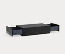 Mesa de centro DORIC de 110 cm con 2 cajones, en negro – Teulat