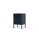 Mesita de noche SAYLA con 1 puerta, en azul oscuro, vista lateral