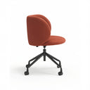 Silla de escritorio MOGI con ruedas, en teja, vista lateral – Teulat