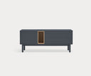 Mueble TV CORVO de 140 cm con 1 puerta y 2 cajones, en antracita – Teulat