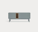 Mueble TV CORVO de 140 cm con 1 puerta y 2 cajones, en perla – Teulat