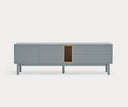 Mueble TV CORVO de 180 cm con 2 puertas, 2 cajones y 1 nicho, en perla – Teulat