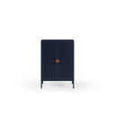 Mueble auxiliar SAYLA de 70 cm con 2 puertas, en azul oscuro, vista de frente
