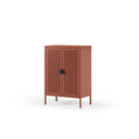 Mueble auxiliar SAYLA de 70 cm con 2 puertas, en terracota, vista lateral